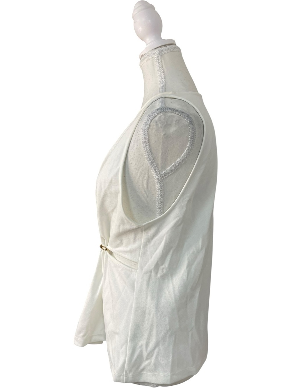 Zara Cut-Out Twist Front Tank Top White - Picture 4 of 13